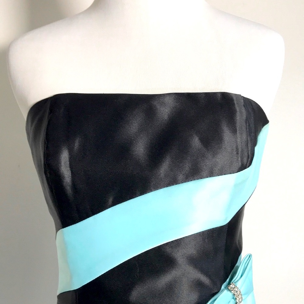Vintage Jessica McClintock Gunne Sax Junior’s Strapless Fit & Flare Dress Sz 3/4 - Picture 2 of 8